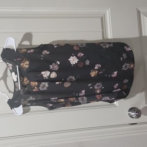 LOFT Black floral top